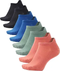 PIENILO 靴下 メンズ くるぶし 夏用 薄い 大きいサイズ スニーカーソックス メッシュ 脱げない 8足セット (4色8足,  27.0-29.0 cm)