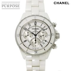 シャネル CHANEL J12 41mm クロノグラフ H1007 メンズ 腕時計 デイト ホワイト セラミック 自動巻き 90303423