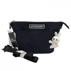 【新品】ジャックバニー ショルダーバッグ ダークネイビー×白 ウサギ付 内外ポケット付 FRゴルフ Jack Bunny