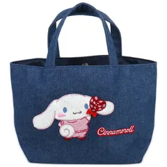 シナモロール デニムサガラ刺繍トートバッグ ミニトート 手さげバッグ レディース サンリオ sanrio キャラクター