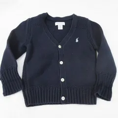 ラルフローレン RALPH LAUREN カーディガン ケーブルニット 長袖 紺 ネイビー ポニー 刺繍 18M コットン ラルフローレン株式会社 トップス