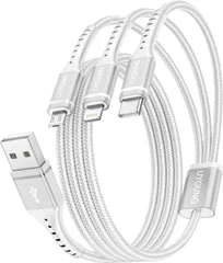 充電ケーブル 3in1 急速 1.8m 充電コード 3 in 1 超高耐久 Ty