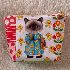 ハンドメイド ころりんミニミニポーチ コヤンイサムチョン☆両面ルミ