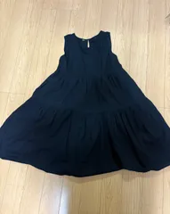 ガールズ　160サイズ　黒ノースリーブワンピース
