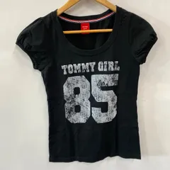 ピB67⚫︎TOMMYGIRL⚫︎トミーガール⚫︎Tシャツ⚫︎プリント柄⚫︎sizeS⚫︎黒⚫︎日本製