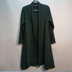 ロングカーディガン ニット 緑色 レディース サイズ95 秋冬 511425