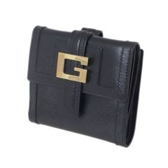 月末最終価格 GUCCI グッチ 二つ折り 長財布 フラップ Gロゴ 金具 黒 