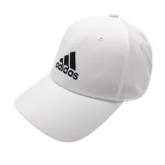 【美品】アディダス キャップ 白×黒 ロゴ刺しゅう OSFW(57-60cm)  ゴルフウェア 2024年モデル adidas