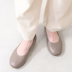 [グレー]日本製 パンプス 外反母趾 靴 バレエシューズ フラットシューズ 幅広 3E  ローヒール ぺたんこ 痛くない 柔らかい 疲れない 歩きやすい フォーマル オフィス 仕事用 通勤 立ち仕事 冠婚葬祭 おしゃれ レディース靴 k58-378062