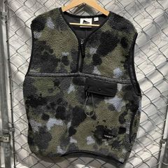 GRAMICCI × and wander Camo Fleece Vest size XL カモ柄フリースベスト グラミチ×アンド ワンダー