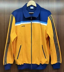 【デッドストック】adidas アディダス 70s トラックジャケット メンズ 黄 橙 紺 イエロー オレンジ ネイビー 6サイズ ATS-30