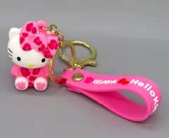 【中古】キーホルダー ハローキティ(めっちゃ好き) 立体ラバーキーホルダー 「サンリオキャラクターズ」 大阪限定