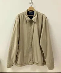 POLO BY RALPH LAUREN ポロ バイ ラルフローレン スイングトップ ハリントン  チェック 90S ブルゾン シミ有 サイズ2XLT ベージュ 