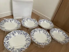 【未使用】Noritake ブルーソレンティーノシリーズノリタケ6枚セット直径約23cm深さ約3.8cm高級食器パスタ皿取り分け皿メイン皿デザート皿サラダ皿