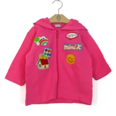 ミニケー パーカー 長袖 コットン100% トップス キッズ 女の子用 90サイズ ピンク MIKI-K 【中古】