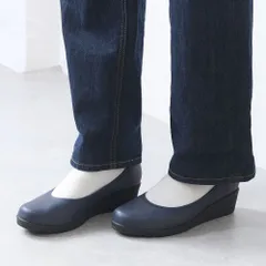 [ネイビー]日本製 パンプス 外反母趾 靴 幅広 3E ウェッジソール 痛くない 柔らかい 長時間 疲れない 歩きやすい 軽い フォーマル オフィス 仕事用 通勤 立ち仕事 就活 冠婚葬祭 結婚式 おしゃれ かわいい レディース靴 k58-375536