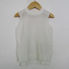 アーヴェーヴェー ニット セーター ノースリーブ ブランド トップス 白 キッズ 女の子用 120サイズ ホワイト a.v.v 【中古】のサムネイル