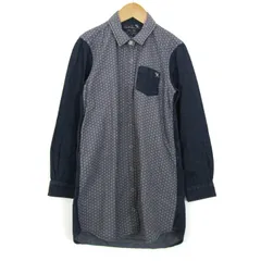 アーノルドパーマー デニムシャツワンピース 長袖 コットン ブランド トップス キッズ 女の子用 130サイズ ネイビー Arnold Palmer 【中古】