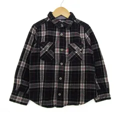 エドウィン 長袖シャツ コットン100% ブランド トップス キッズ 男の子用 120サイズ ネイビー×ホワイト EDWIN 【中古】のサムネイル