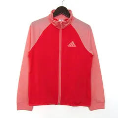 アディダス ジャージ トラックジャケット スポーツウエア アウター キッズ 女の子用 150サイズ ピンク adidas 【中古】