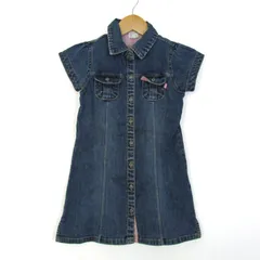 ギャップ デニムワンピース 半袖 ストレッチ ブランド トップス キッズ 女の子用 110サイズ インディゴ GAP 【中古】