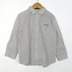 べべ 長袖シャツ コットン100% ブランド トップス 日本製 白 キッズ 男の子用 120サイズ ホワイト BeBe 【中古】