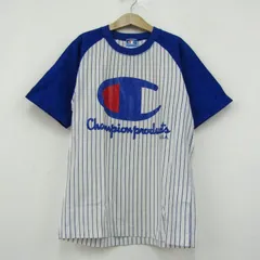 チャンピオン 半袖Ｔシャツ コットン スポーツウエア トップス 白 キッズ 男の子用 150サイズ ホワイト×ブルー Champion 【中古】