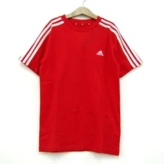 アディダス 半袖Ｔシャツ 未使用 コットン100% スポーツウエア トップス 赤白 キッズ 男の子用 150サイズ レッド×ホワイト adidas