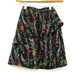 アプレレクール フレアスカート 未使用 ボトムス 黒 キッズ 女の子用 100サイズ ブラック×ピンク×オレンジ apres les cours