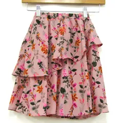 アプレレクール フレアスカート 未使用 ボトムス キッズ 女の子用 100サイズ ピンク×オレンジ×グリーン apres les cours