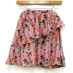 アプレレクール ティアードスカート 未使用 ボトムス キッズ 女の子用 100サイズ ピンク×グリーン×オレンジ apres les cours