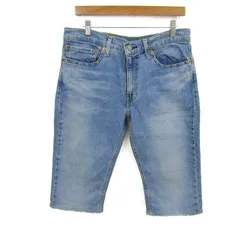 リーバイス デニムパンツ ハーフパンツ ジーンズ ジーパン 511 ストレッチ ボトムス メンズ W34 L32サイズ ライトブルー Levi's 【中古】