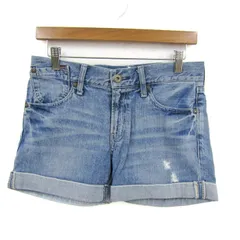 リーバイス デニムパンツ ショートパンツ ジーンズ ジーパン コットン100% ボトムス レディース 28サイズ ライトブルー Levi's 【中古】