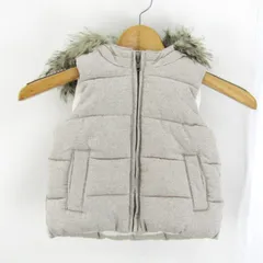 ギャップ ベスト ジャケット 中綿 ブランド アウター キッズ 男の子用 95サイズ ベージュ GAP 【中古】