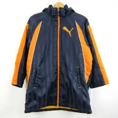 プーマ ベンチコート ブルゾン 中綿 スポーツウエア アウター キッズ 男の子用 140サイズ ネイビー PUMA 【中古】