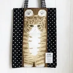 ばんざい茶トラ猫のトートバッグ