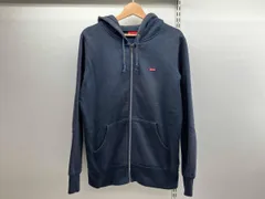 難あり Supreme シュプリーム ジップパーカー コットン 裏起毛 サイズ：S ネイビー
