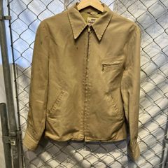 L 40s 50s レーヨン ギャバジャン ベージュ フラップ付 - メルカリ