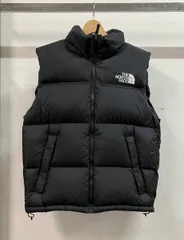 THE NORTH FACE ザノースフェイス ヌプシダウンベスト ND92338 ベスト フード内蔵 ロゴ 刺繍 サイズM ブラック ベトナム製 ナイロン100%