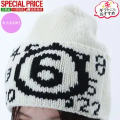 新品　MM6 Maison Margiela KIDS エムエムシックス メゾンマルジェラ キッズ M60915 MM06M M6101 ニット帽 ビーニー ホワイト 大人もOK！