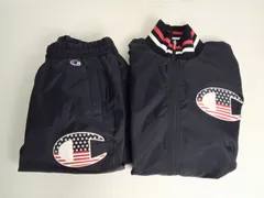 Champion/チャンピオン　ウィンドブレーカー　セットアップ　紺　サイズL【中古品】