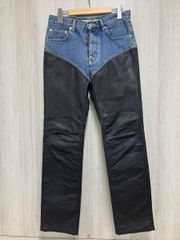 19AW ジョンローレンスサリバン 切り替え デニム レザー ウエスタン 