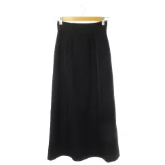 レプシィム ローリーズファーム LEPSIM LOWRYS FARM FOR SERIES スカート タイト ナロー ロング ハイウエスト ストレッチ バックスリット S 黒 ブラック /CK24