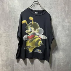 古着 ANIME TEE DELTA SUPER MARIO GALAXY TEE サイズL ブラック アニメTシャツ 