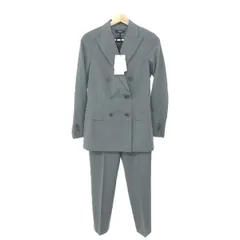 theory セオリー セットアップ/ダブルブレストジャケット×センタープレスパンツ サイズ:00 ダブル/通勤    グレー レディース / 240001172173