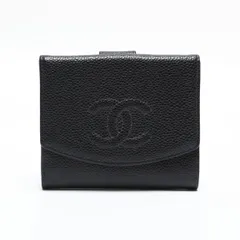 CHANEL シャネル 三つ折り財布 ココマーク キャビアスキン 6番台 2000-2002