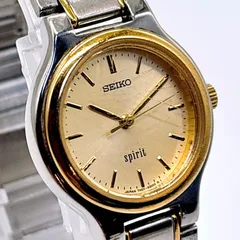 C096 【電池交換済】SEIKO SPIRIT コンビベルト　レディースウォッチ