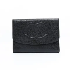 CHANEL シャネル 三つ折り財布 4番台 1996-1997 キャビアスキン ココマーク