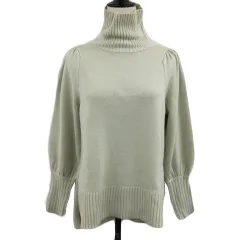 スナイデル SNIDEL セーター ニット ハイネック プルオーバー ウール 無地 長袖 F ベージュ