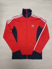 (100 / L) adidas オリジナル ヨーロッパ トラックジャージ ジャージ ネイビー レッド